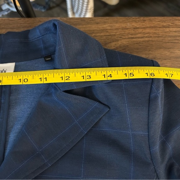 CABI Sunset Kiss Plaid Blue Blazer Jacket Women’s Size 6 Windowpane - Picture 7 of 11